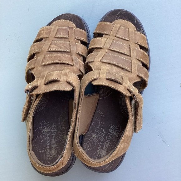Skechers NWOT Shape Ups Fisherman Sandals Womens Size 8 Brown Leather - Picture 12 of 13